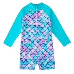 Maillot de bain natation fille 1 piece sirne plage maillot de bain hawaen maillot de bain fille 5 - ...
