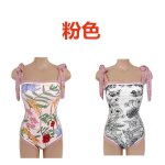 Maillot de bain une pièce rétro imprimé double face, réversible, semblable a un ventre, couvrant le ventre ... Maillot de bain une pièce rétro imprimé double face, réversible, semblable a un ventre, couvrant le ventre ...