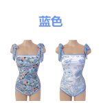 Maillot de bain une pièce rétro imprimé double face, réversible, semblable a un ventre, couvrant le ventre ... Maillot de bain une pièce rétro imprimé double face, réversible, semblable a un ventre, couvrant le ventre ...
