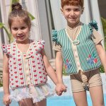 Maillot de bain de protection solaire unisexe pour bb, 15 - 19kg, natation pour enfants, flottabilit ...