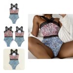 Maillot de bain rétro a rayures pour femmes, chic, créatif, monokini d'été Maillot de bain rétro a rayures pour femmes, chic, créatif, monokini d'été