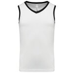 Maillot de basket - enfant - pa4052 - blanc et noir