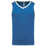 Maillot de basket - enfant - pa4052 - bleu roi et blanc