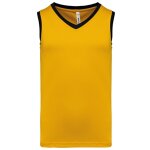 Maillot de basket - enfant - pa4052 - jaune et noir