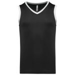 Maillot de basket - enfant - pa4052 - noir et blanc