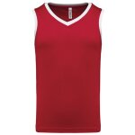 Maillot de basket - enfant - pa4052 - rouge et blanc