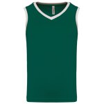 Maillot de basket - enfant - pa4052 - vert fonc� et blanc
