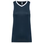 Maillot de basket - femme - pa4051 - bleu marine et blanc