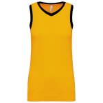 Maillot de basket - femme - pa4051 - jaune et noir