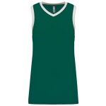 Maillot de basket - femme - pa4051 - vert fonc� et blanc
