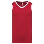 Maillot de basket - homme - pa4050 - rouge et blanc