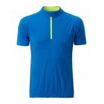 Maillot cycliste demi zip - homme - jn514 - bleu vif