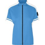 Maillot cycliste zipp� femme jn453 - bleu cobalt