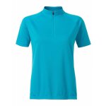 Maillot cycliste zipp� - femme - jn511 - bleu turquoise