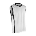 Maillot d�bardeur col v - basket - ball - homme - s278m - blanc