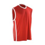 Maillot d�bardeur col v - basket - ball - homme - s278m - rouge