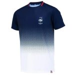 S - maillot fff - equipe de france - homme - polyester - manches courtes - marine