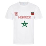 Maillot de foot maroc  junior  blanc anti - transpirant - taille du 3 au 14 ans