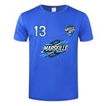 Maillot de football inspir de marseille unisexe - s au xxl