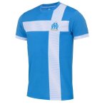 L - maillot - olympique de marseille - homme - polyester - manches courtes - bleu