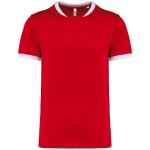 Maillot de rugby manches courtes - unisexe - pa4027 - rouge