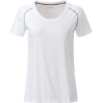 Maillot running respirant - femme - jn495 - blanc et et gris