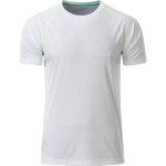 Maillot running respirant - homme - jn496 - blanc et vert vif