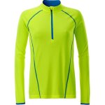 Maillot running respirant manches longues - femme - jn497 - jaune et bleu vif