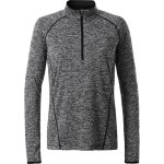 Maillot running respirant manches longues - femme - jn497 - noir m�lange