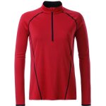 Maillot running respirant manches longues - femme - jn497 - rouge et noir