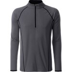 Maillot running respirant manches longues - homme - jn498 - gris titane