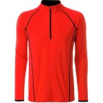 Maillot running respirant manches longues - homme - jn498 - orange vif