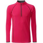 Maillot running respirant manches longues - homme - jn498 - rose vif