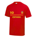 Maillot de sport - t - shirt de foot espagne style supporter unisexe