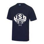 Maillot - tee shirt de baseball bleu marine enfant