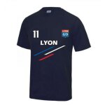 Maillot - tee shirt foot lyon enfant bleu marine