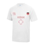Maillot - tee shirt foot suisse enfant blanc Maillot - tee shirt foot suisse enfant blanc