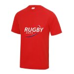 Maillot - tee shirt rugby homme rouge