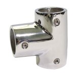 Main courante de bateau en acier inoxydable 316, raccord t / tee, rail a 90 degrs