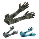 Manchons de bras de glace a cinq doigts, protection solaire, respirant, sport de plein air, equitation, ...