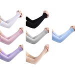Manchon de bras de protection solaire uv en soie glac�e, manchon de sport rafra�chissant pour balle de ...