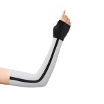 Manchons de bras de sport en soie glac�e, 1 paire, housse de protection contre les uv, couvre bras pour ...