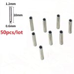 Manchons de fil de pche en acier inoxydable, tube en cuivre, accessoires en aluminium, lot de 50 a 100 ...