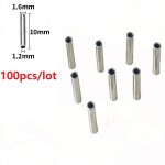 Manchons de fil de pche en acier inoxydable, tube en cuivre, accessoires en aluminium, lot de 50 a 100 ...