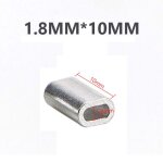 Manchons de pche en aluminium 0. 8mm - 3. 4mm, 50 pices, ligne de pche ovale, manchons a sertir, tube ...
