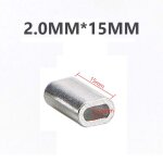 Manchons de pche en aluminium 0. 8mm - 3. 4mm, 50 pices, ligne de pche ovale, manchons a sertir, tube ...