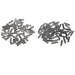 Manchons a sertir en cuivre a double baril pour fabrication de matriel de pche, 100 pices de 1mm et ...