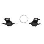 Manette route p2r pour cintre plat 8 vitesses push - pull compatible shimano triple (paire)