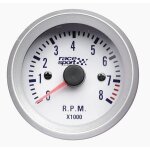 Manometre compte tours - fond blanc - diametre 52mm generique