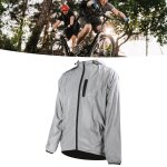 Manteau de cyclisme entirement rflchissant, coupe - vent  capuche rsistant  l'eau, pour les amateurs ...